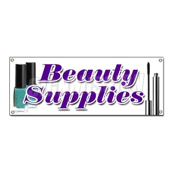 BEAUTY SUPPLIES BANNER SIGN professional hair care wholesale public